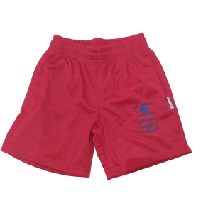SHORT VARON FRANELA POLIESTER  CON LOGO BORDADO COLEGIO SAN IGNACIO EL BOSQUE